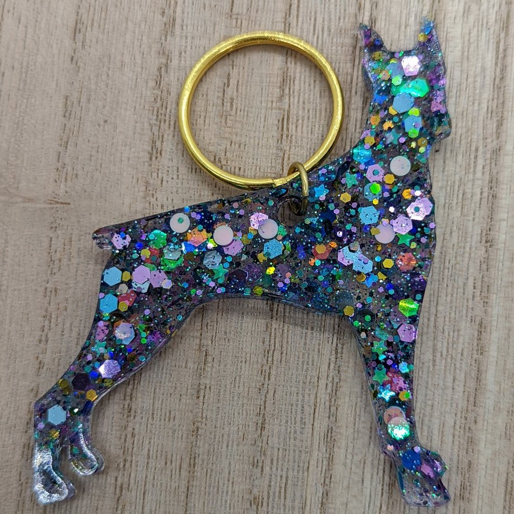 Boxer Glitter Keychains